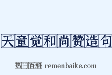 天童觉和尚赞造句是什么意思的图片